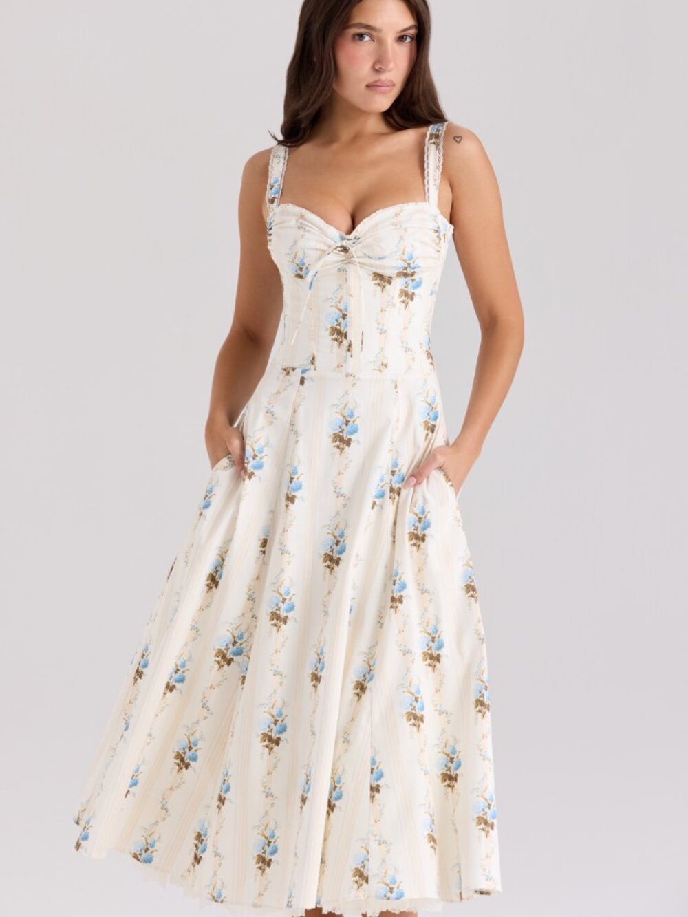 House of CB Roselee floral print dress XS